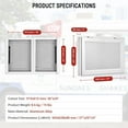 thumbnail image 2 of Acekid 36"W x 24"H Concession Window, Aluminum Alloy Food Truck Service Window with Awning Door & Drag Hook, Up to 85 Degrees Stand Serving Window, 2 of 7