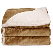 Sunbeam TRT8WR-R230-25A44 Sherpa RoyalMink Electric Heated Throw Blanket - Honey