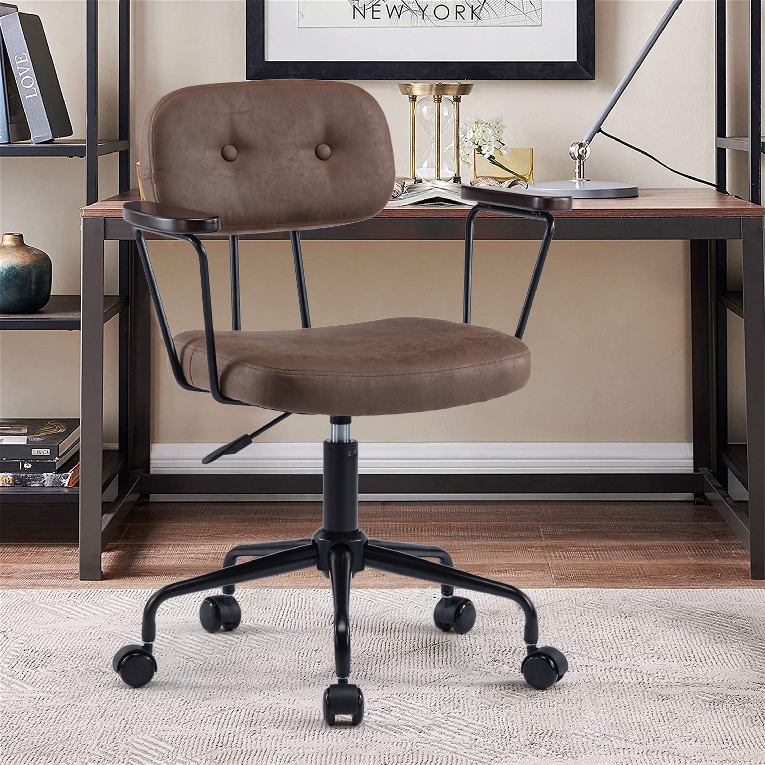 Mid Back Height Adjustable Chair Rolling Swivel Task Chair Office ...