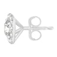 thumbnail image 2 of Cubic Zirconia Halo Stud Earrings in 14K White Gold, 2 of 6