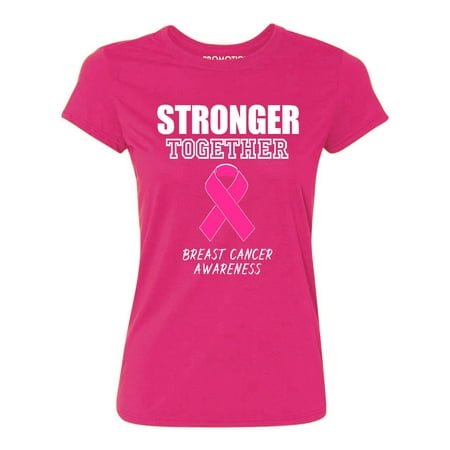 Promotion & Beyond Stronger Together Breast Cancer Awareness Women's T-shirt, 3XL, Cyber