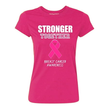 - Promotion & Beyond Stronger Together Breast Cancer Awareness Women's T-shirt, 3XL, Cyber Pink