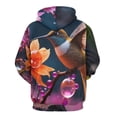 thumbnail image 3 of Hummingbird Floral Fantasy 3D Print Hoodie Men Women Autumn Thin Pullover Sweatshirt Vintage Streetwear Tops, 3 of 6