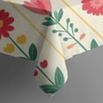 thumbnail image 5 of Pioneer Flower Floral Print Pattern Square Tablecloth,Waterproof Square Table Cover,Wipeable Spillproof Washable Table Cover for Home Kitchen Party Decor 42"X42"(107x107cm), 5 of 6