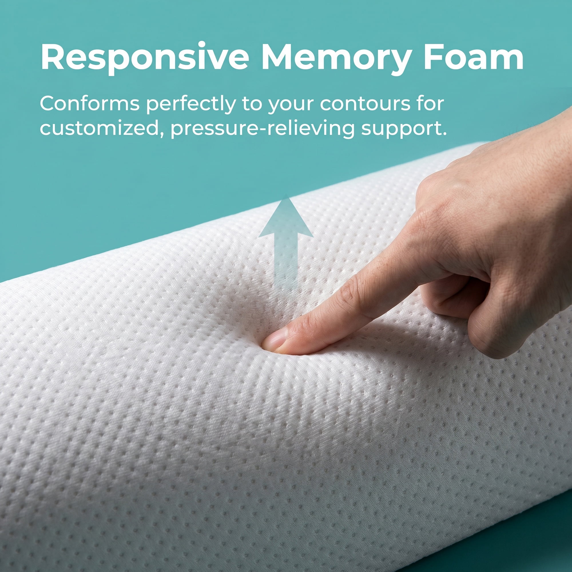 Unique Bargains Neck Pillow Foam Cervical Support for Sleeping White 12.6"x7.9"x3.5"