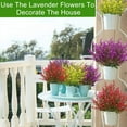 thumbnail image 5 of Sinhoon 20 Bundles Artificial Lavender Outdoor UV Resistant Flowers Plastic Fake Flowers Plants, Artificial Flowers Faux Plants for Outdoor Hanging Planter Home Porch Summer Decor(Mix-colored), 5 of 7