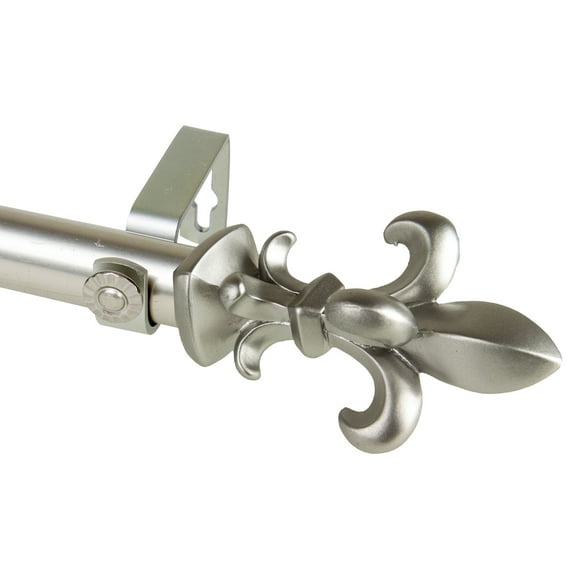 Domovina Tanner 1-inch Single Curtian Rod-Color:Satin Nickel,Size:48-84"