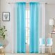 thumbnail image 3 of Cortinas transparentes de lino de imitación azul Ombre para el bolsillo de la barra de la sala de estar del dormitorio, cortinas semiventana de gasa degradable reversible de 2 tonos, fibra de luz y pr Feliz Sencillez, 3 of 5