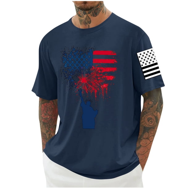 Tops para hombre, blusas y camisas de cuello redondo y manga corta para hombre, blusas casuales de cuello redondo con estampado de moda para hombre, blusas de cuello redondo y manga corta, camisas par
