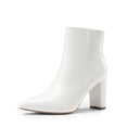 thumbnail image 1 of Botines DREAM PAIRS Sianna Blancos con Tacón Grueso y Tobilleros, 1 of 5