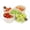 L, variant on 360° Rotating Fruit and Vegetable Storage Box Water Drainage, 12.6IN Divided Serving Tray that Spins, Multi-Compartment Food Organizer Design, for Kitchen,Travel and Picnic (S)