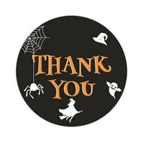 Koyal Wholesale Halloween Thank You Stickers 2 Inch Round 120 Bulk Pk Spider Witch Ghost Labels For Halloween