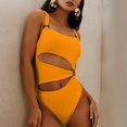 thumbnail image 3 of Aayomet Maillot de Bain pour Femmes Bikini Coloré (Jaune, S), 3 of 5