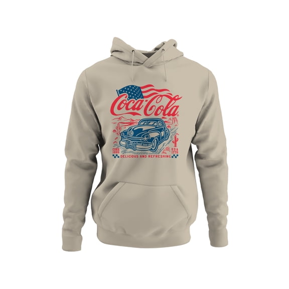 Officially Licensed Coca Cola Classic Coke Americana Cruiser Men's Hoodie