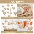 thumbnail image 4 of MINKUROW Retro Apricot Heart Balloons,10PCS Beige Caramel Foil Heart Shape Balloons,18inch Sand White Love Foil Balloons for Helium Nude Neutral Balloon, 4 of 6