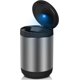 thumbnail image 1 of Cenicero GrayCar con tapa, cenicero portátil para exteriores de acero inoxidable sin humo [actualizado], cenicero para cigarrillos con luz LED azul para el hogar y la oficina, 1 of 5