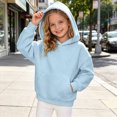 thumbnail image 2 of Gerichy Toddler Girls Boys Hoodie Sweatshirt Kids Solid Color Long Sleeve Pullover Tops with Pocket 3T-14T, 2 of 6