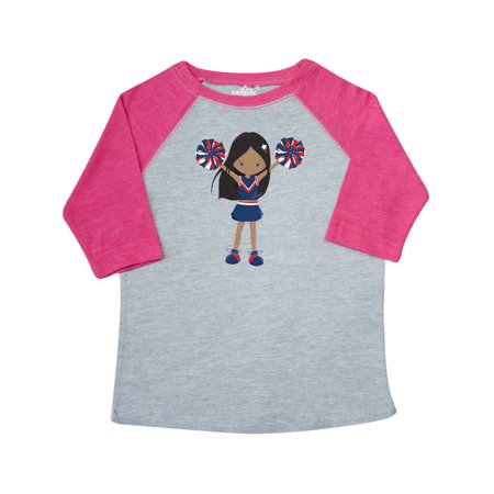 

Inktastic African American Girl Cheerleaders Blue Uniform Gift Toddler Toddler Girl T-Shirt