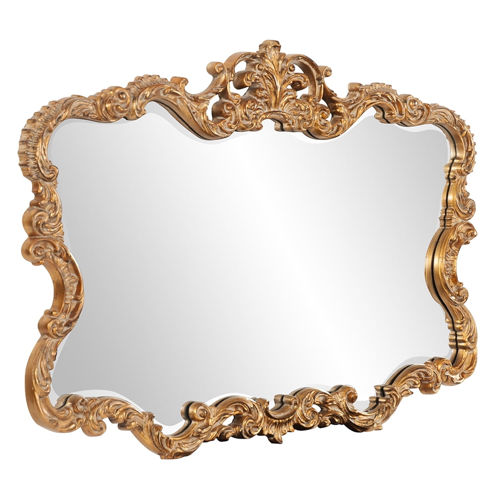 Tyler Dillon Gold Ornate Framed Decorative Wall and Accent Mirror - 38"W x 27"H