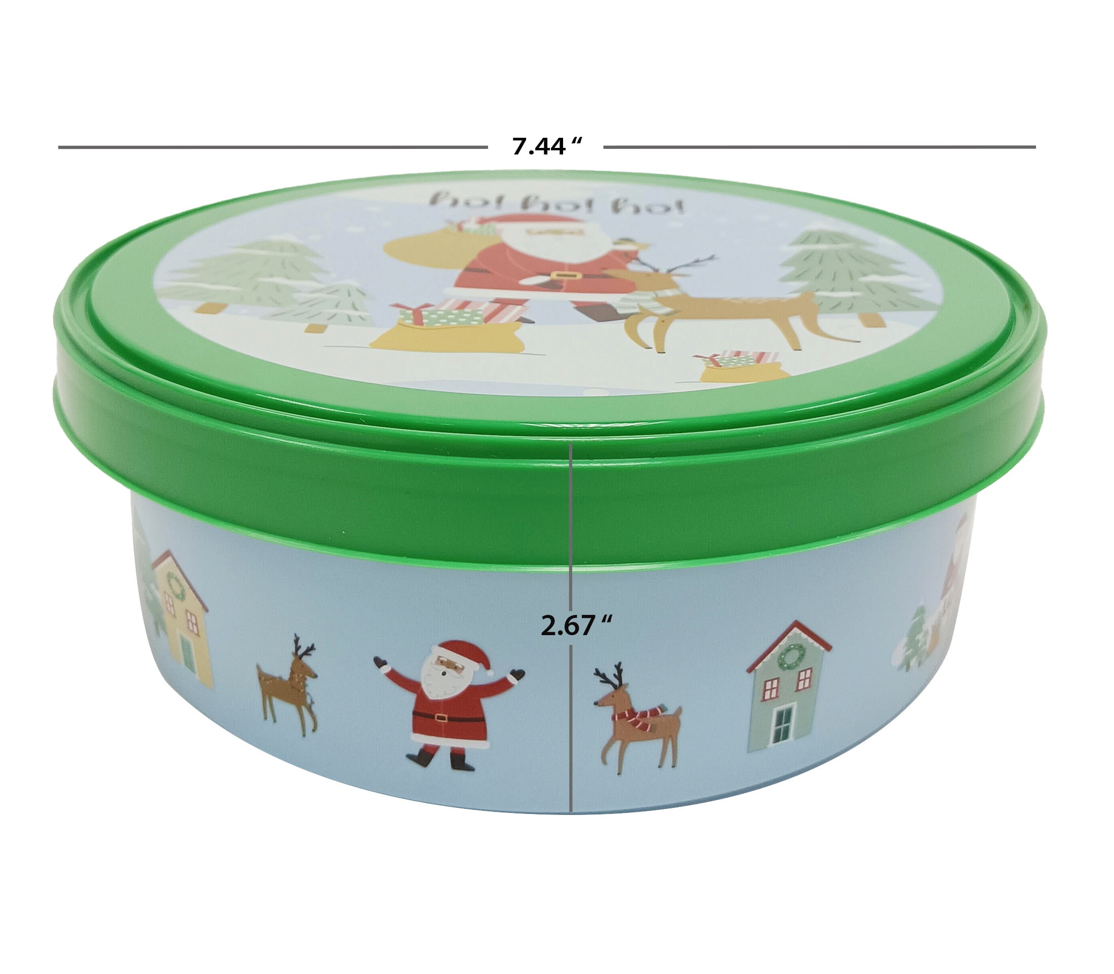 6.25X2.25X4.25 Christmas Food Storage Container Assorted