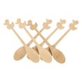 thumbnail image 2 of 6pcs Bamboo Spoons: 6 Inch Kitchen Spoon For Coffee/Ice Cream/Rice - Multi-Use Utensil For Stirring & Mixing - Cute Duck Shaped Handle, 2 of 3