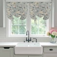 thumbnail image 4 of Blue Grey Seaports Balloon Curtains 63 Inch Length for Living Room/Bedroom, Vintage Ocean Anchor Shark Lighthouse Rod Pocket Privacy Door Curtains Decorative Tie Up Shade for Window 52"x63", 4 of 8