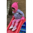 thumbnail image 5 of N'Ice Caps Little Girls Toddler Baby Soft Sherpa Lined Fleece Pilot Hat Mitten Set Pink, 5 of 7