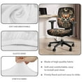 thumbnail image 6 of FKELYI Office Chair Slipcover for Backrest & Cushion Seat 2 Pcs Vintage Butterfly Mushroom Moon Print Stretchable Swivel Computer Chair Cover Dustproof Armchair Protector, 6 of 7