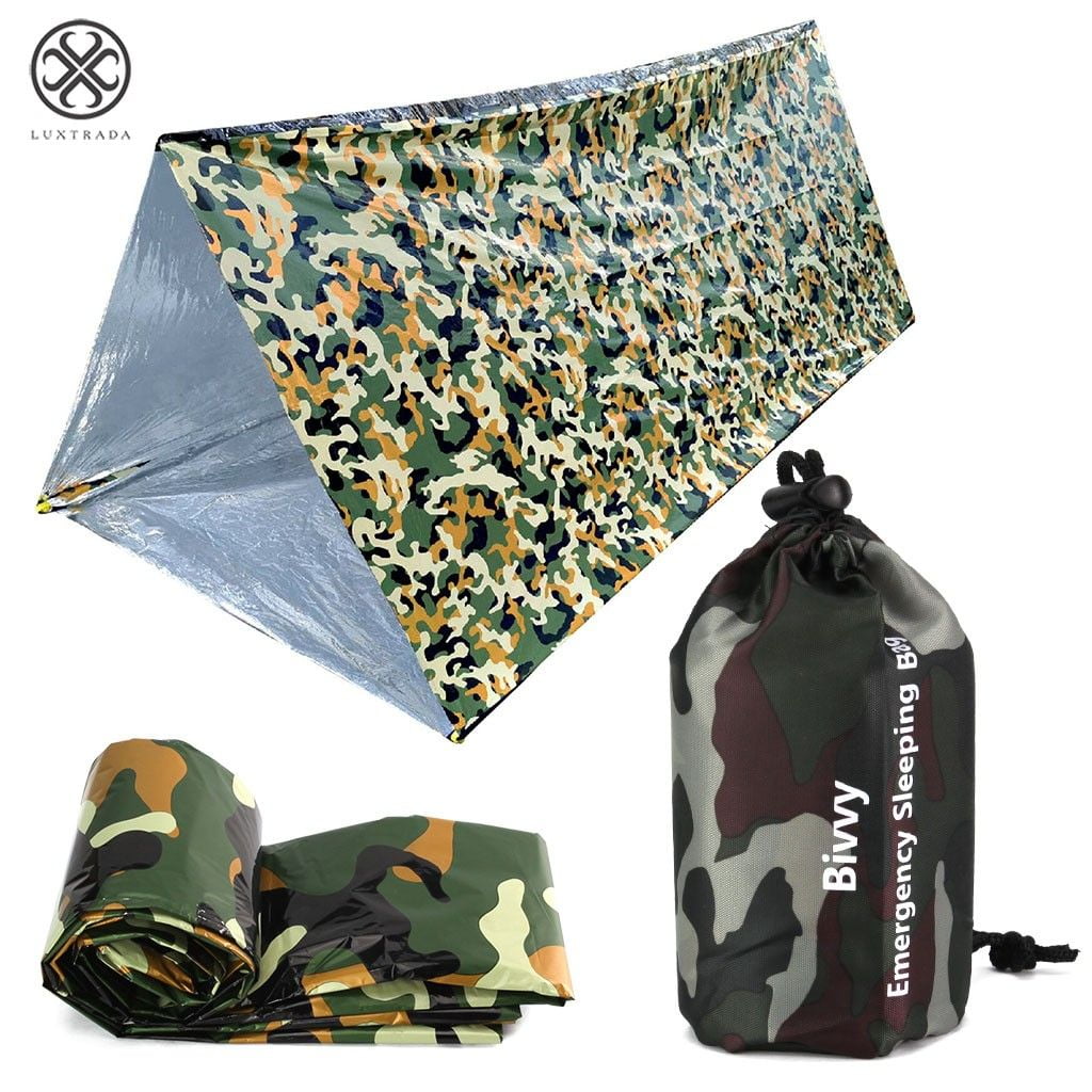 USA Emergency Bivy Sack Survival Sleeping Bag Camouflage Blanket Compact Camping 