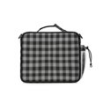 thumbnail image 3 of Gray and Black Checkered Pattern Insulated Lunch Bag with Shoulder Strap and Bottle Holder,Bento School Lunch Bag Box,11x9.5x3.5 Inches, 3 of 5