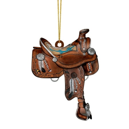 

Jpgif Personalized Saddle Acrylic Pendant For Horses Lovers Western Cowboys