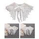thumbnail image 2 of Japanese Style Women White False Collar Shawl Sweet Hollow Out Embroidery Floral Lace Shoulder Wrap Faux Pearl Pendant Lace-Up Necklace Poncho, 2 of 4