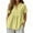 Yellow, variant on vigerkar Peplum Tops Summer Short Sleeve Pleated Flowy Shirts Casual Loose V Neck Blouse (White, L)