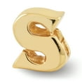 thumbnail image 1 of 925 Sterling Silver Gold Plated Charm For Bracelet Letterbead Bead Alphabet Letter, 1 of 7