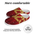 thumbnail image 6 of Daiia Happy New Year 2025 Print Women’s Fuzzy Slippers Memory Foam Lightweight House Shoes Cozy Loafer Flannel House Shoes-39/40, 6 of 7