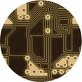 thumbnail image 1 of Ahgly Company Indoor Round Patterned Light Brown Area Rugs, 8' Round, 1 of 6