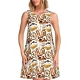 thumbnail image 1 of Vsdgher Robe d'Été Imprimé Cowboy Western pour Femmes, Robe de Plage Décontractée Sans Manches avec Poche, 1 of 7