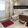 thumbnail image 2 of REGALWOVEN Bath Mat Memory Foam Bath Rugs for Bathroom, Burgundy 24" x 16"/60 x 40cm(L*W), 2 of 6