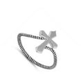 thumbnail image 4 of Oxidized Twist Christian Cross Love Ring 925 Sterling Silver Band Jewelry Female Male Unisex Size 7, 4 of 4
