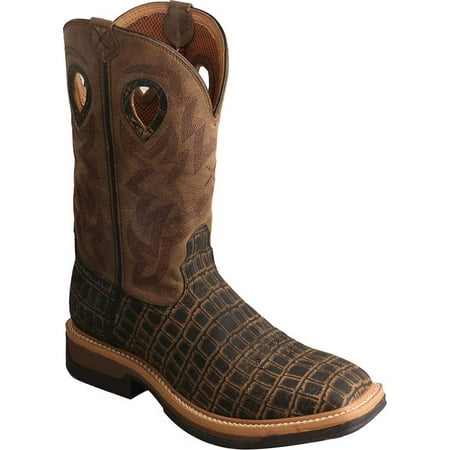 

Men s Twisted X MLCA003 Lightweight Alloy Toe Cowboy Work Boot Cayman Print/Bomber Leather 7 D