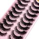 thumbnail image 2 of False Eyelashes Cat-Eye Fluffy Faux Mink Lashes 8D Wispy Lashes 10 Pairs Pack Dramatic Long Thick Volume Eyelashes, 2 of 3