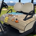 thumbnail image 2 of Xoenoiee Beach Starfish Seashell Wood Print Golf Cart Seat Covers, Foldable Golf Cart Seat Towel Blanket for Yamaha, EZGO, Club Car and More 2-Seat Golf Carts, Keeps Seat Comfortable and Clean, 2 of 6