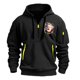 thumbnail image 2 of Sudadera con capucha para hombre, informal, con estampado, deportiva, de manga larga, blusa de poliéster, 2 of 4