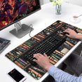 thumbnail image 2 of Long Mouse Pads for Desk,Black Halloween Skull Book Pattern Desk Mats on Top Of Desks, Desk Mouse Pad Extra Large with 3mm Non-Slip Base and Stitched Edge for Gaming,Office,Work,Home 31.5"x15.7", 2 of 6