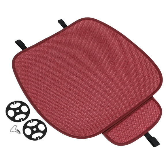 Unique Bargains Car Front Seat Cushion Wine Red Breathable PU Leather Universal Car Interior Seat Protector Mat Pad