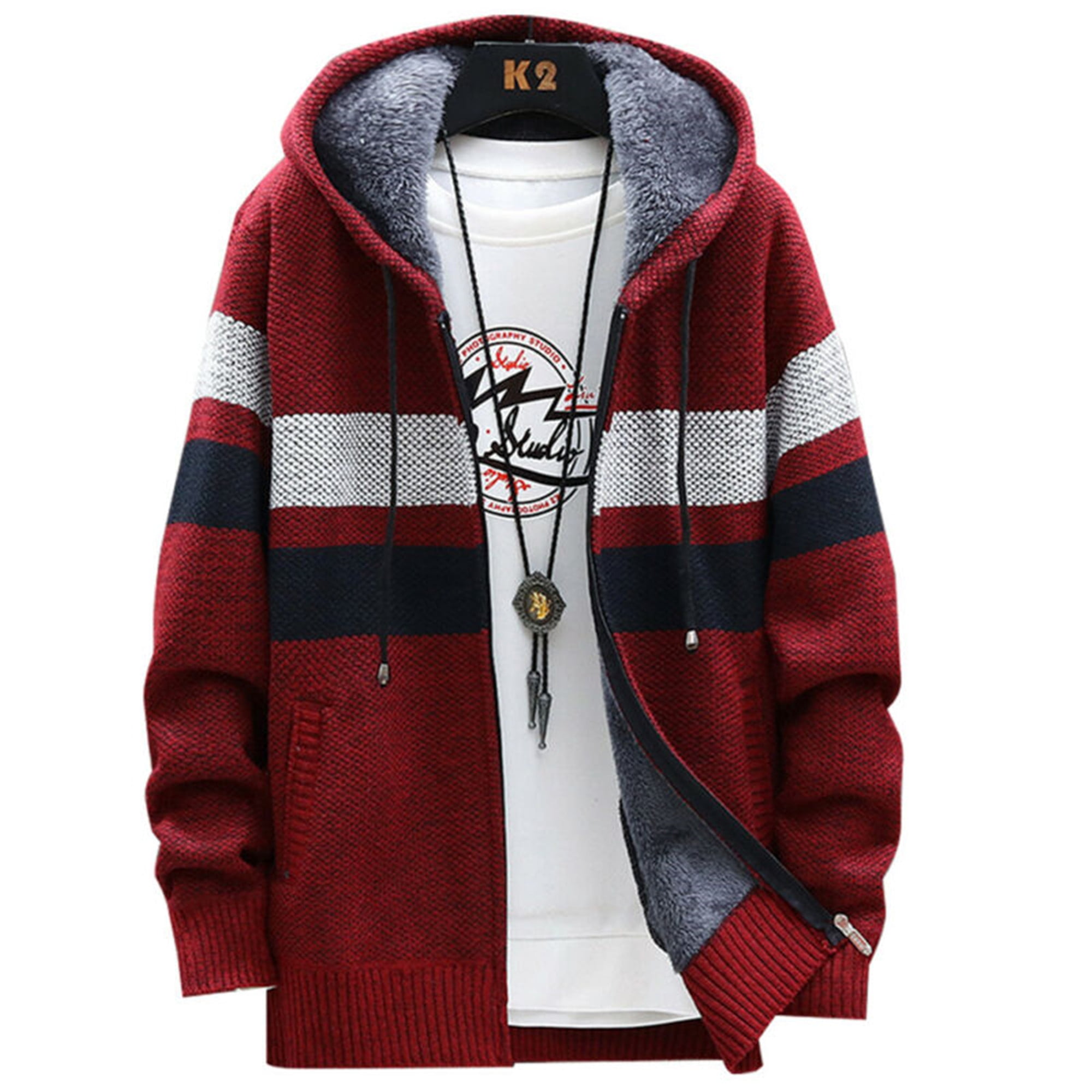Details about   Mens Womens Hooded Fur Sherpa Fleece Jacket Thermal Thick Warm Work Coat winter 