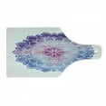 thumbnail image 1 of Lotus Cutting Board, Doodle Style Watercolor Flower Bloom Secret Lifestyle Pattern, Decorative Tempered Glass Cutting and Serving Board, Wine Bottle Shape, Violet Blue Fuchsia, by Ambesonne, 1 of 1