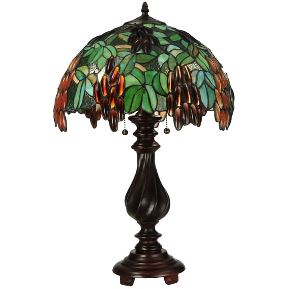 Meyda Tiffany 134529 Murlo 2 Light 25" Tall Hand-Crafted Table Lamp - MultiColor