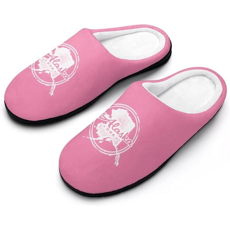 

Alaska State Surf The Glacier Women s Cotton Slippers Funny Printed Non Skid Rubber Soles