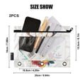 thumbnail image 3 of 2 Pack Pencil Bag 9.84x6.1 Inch 3-Ring Page Turning Folder Zipper Pencil Case Pencil Bag Page Turning File Bag Color Art Cool Deer, 3 of 6